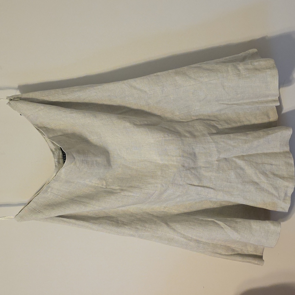 NWT Ralph Lauren Cream Midi Skirt Shell 100% Linen Size 14 - Picture 4 of 5